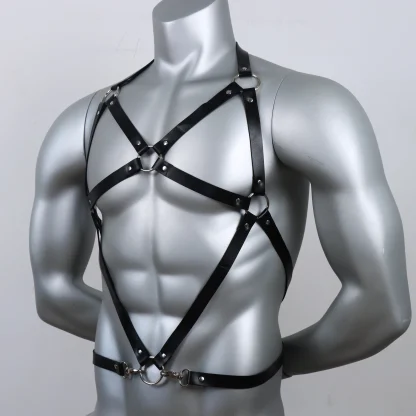 Black Adjustable Body Harness - Image 6