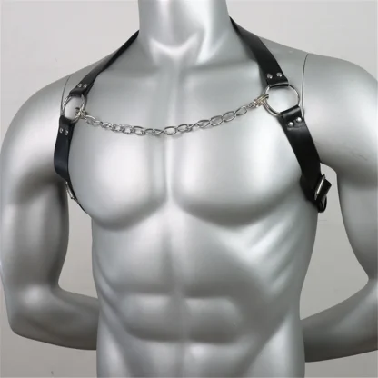 Black Chest Chain Harness - Image 2