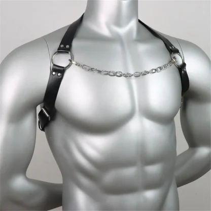 Black Chest Chain Harness - Image 3