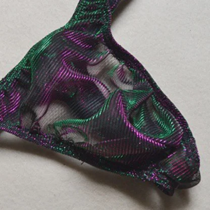 Shiny Dark Iridescent Thong - Image 4
