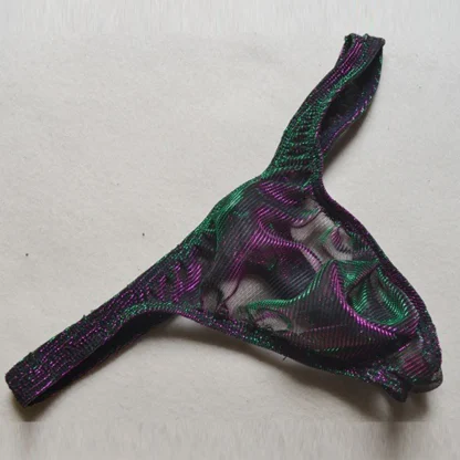 Shiny Dark Iridescent Thong