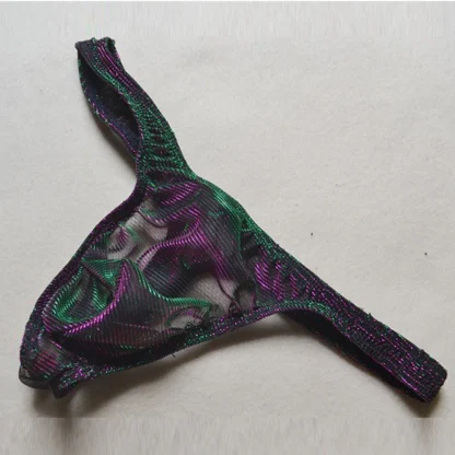 Shiny Dark Iridescent Thong - Image 5