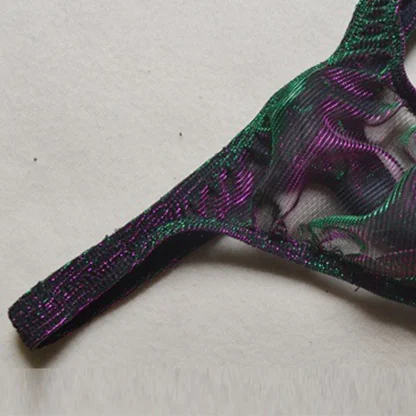 Shiny Dark Iridescent Thong - Image 2