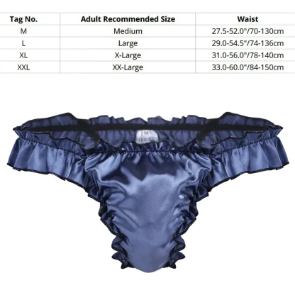Shiny Ruffle Sexy Thong - Image 7