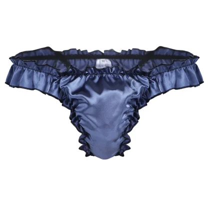Shiny Ruffle Sexy Thong