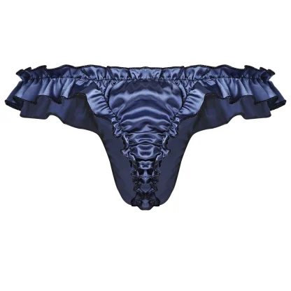 Shiny Ruffle Sexy Thong - Image 2