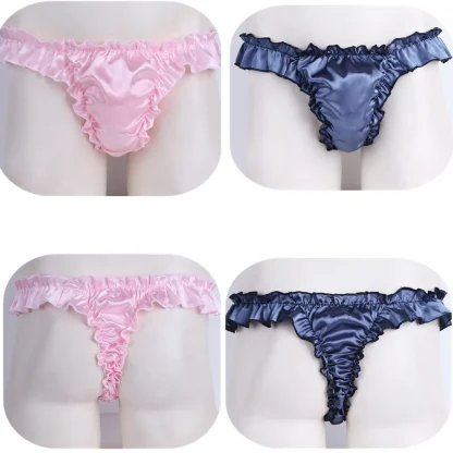 Shiny Ruffle Sexy Thong - Image 6