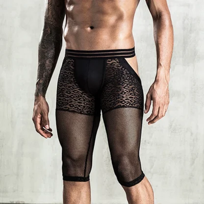 Long Leg Mesh Cutout Boxer Brief