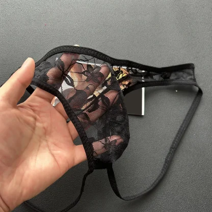 See-through Floral Lace Jockstrap - Image 4