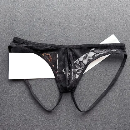See-through Floral Lace Jockstrap - Image 3