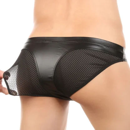 Men's Sheer Mesh Black Brief