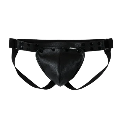 Faux Leather Seductive Jockstrap - Image 5
